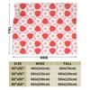 Pink Strawberry Print Flannel Blanket  Soft Throw Blanket for Living Room Travel Fashion Bedspread Sofa Bed Cover