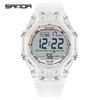 SANDA New 6289 Fashion Student Electronic Watch Sports Multi Functional Waterproof LED Student Electronic Watch Alarm Clock
