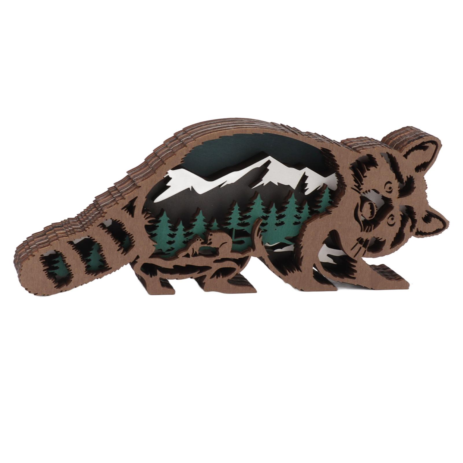 

Деревянное ремесло орнамент 3D гравировка статуя животного резьба по дереву фигурка для домашнего стола