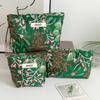 Mushroom Embroidered Makeup Bag With Zipper For Travel And Daily Use