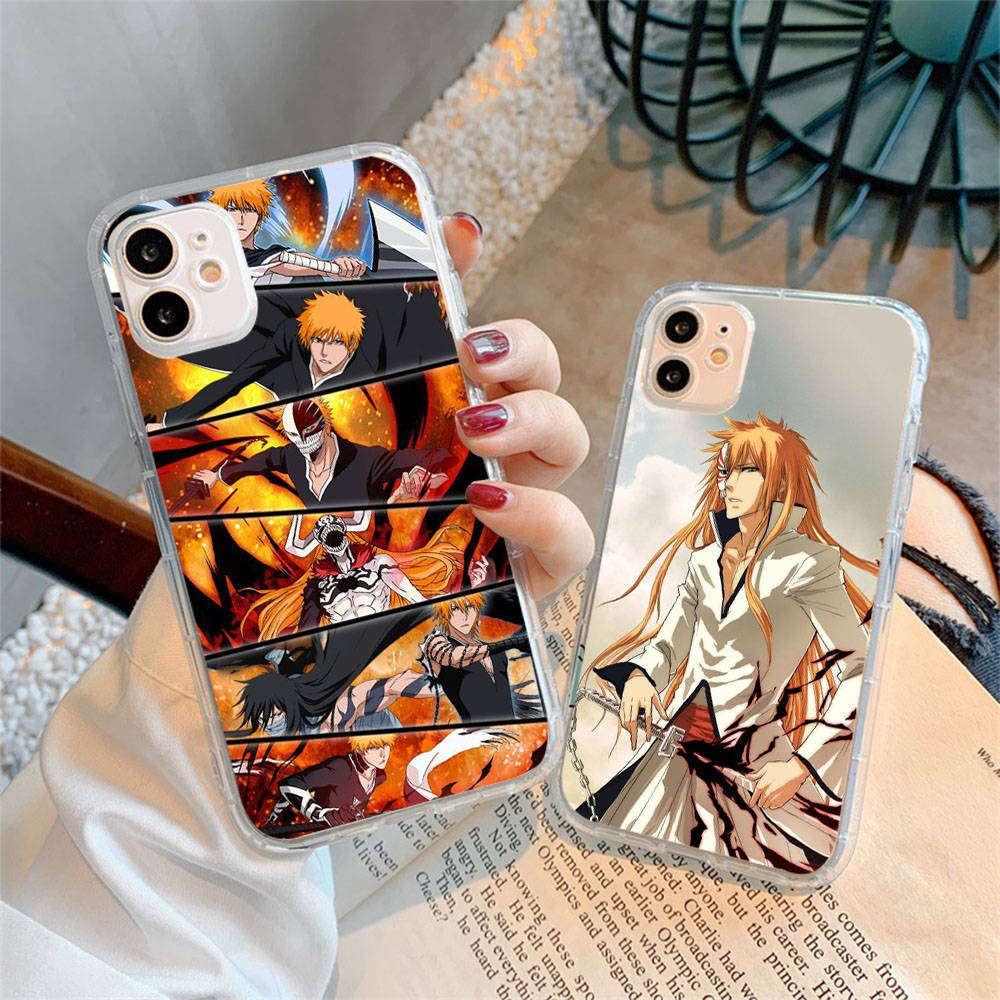 Case for Samsung A04 A14 A23 A34 A54 M23 M33 M52 M53 Realme 10 9 C30S C35 C55 VIVO Y02S Y21 Y51 X80 Pro Transparent Cover WI56 Anime Bleach