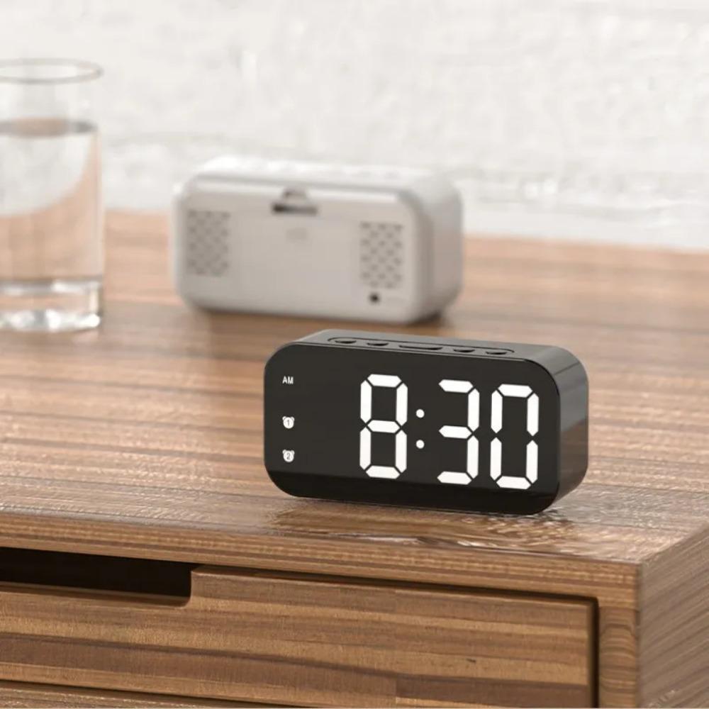 Brightness Adjustment Electronic Alarm Clock 12/24H Table Clock New Digital Clock
