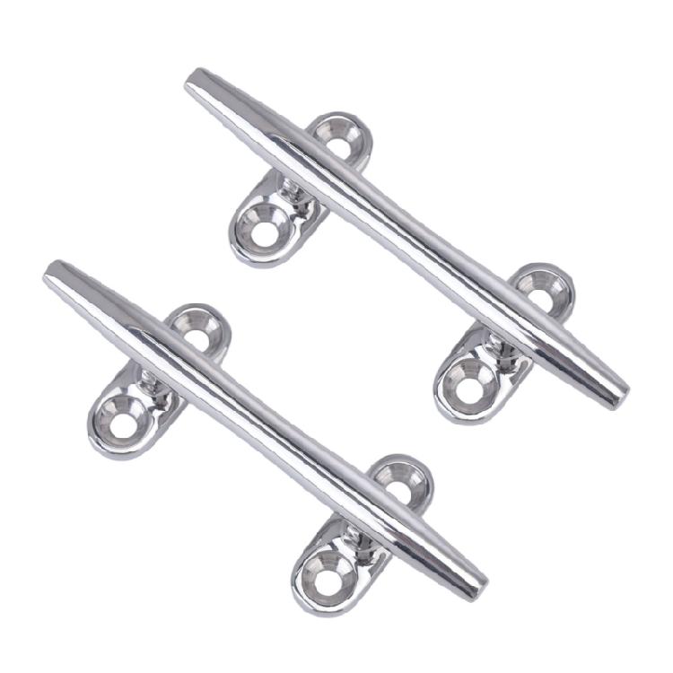 Marine Hardware Boat Cleat 2 Pack, 316 Stainless Steel Screw Mount Dock Cleat for Mooring and Deck Tie-Down Use