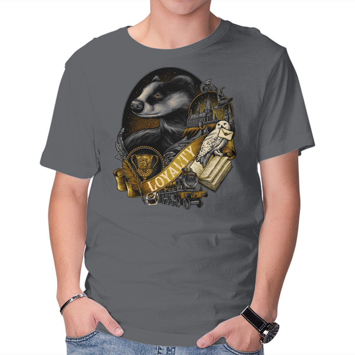 Unisex Crew Neck T-Shirt The Loyal House Graphic Short Sleeve Casual Tee XS