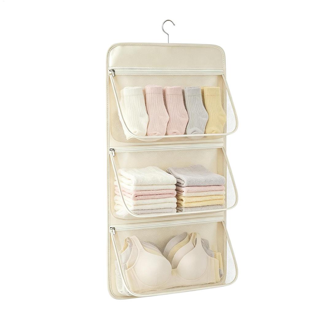 Multifunctional Mesh Pockets Hanging Storage Bag for Socks Underwear Bra Closet Organizer Wardrobe Space Saving Holder