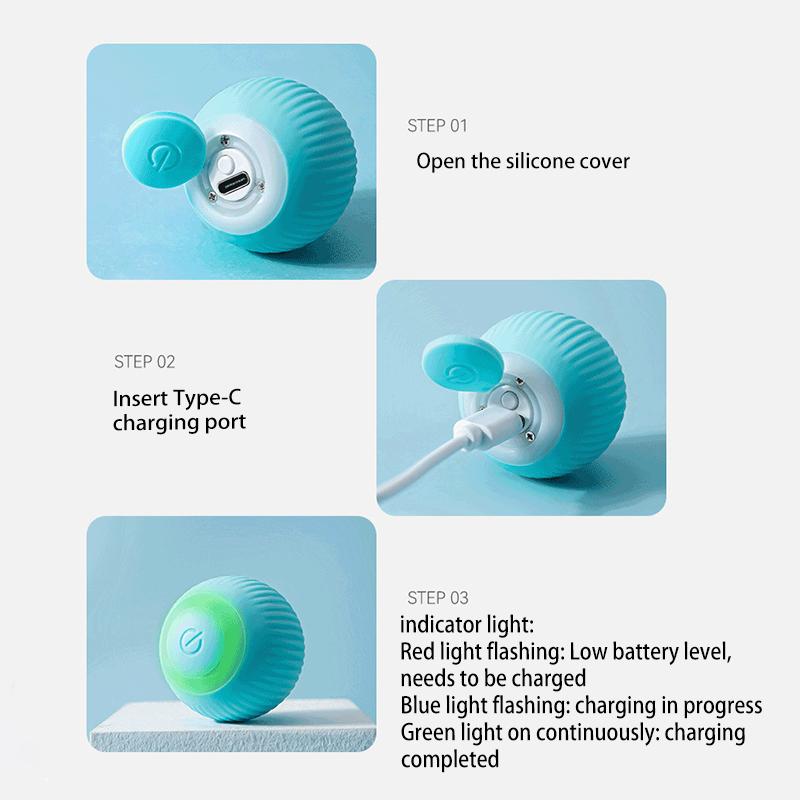 Cat Interactive Ball Intelligent Cat Toy Indoor Automatic Rolling Magic Ball Electronic Interactive Cat Toy Cat Game Accessories