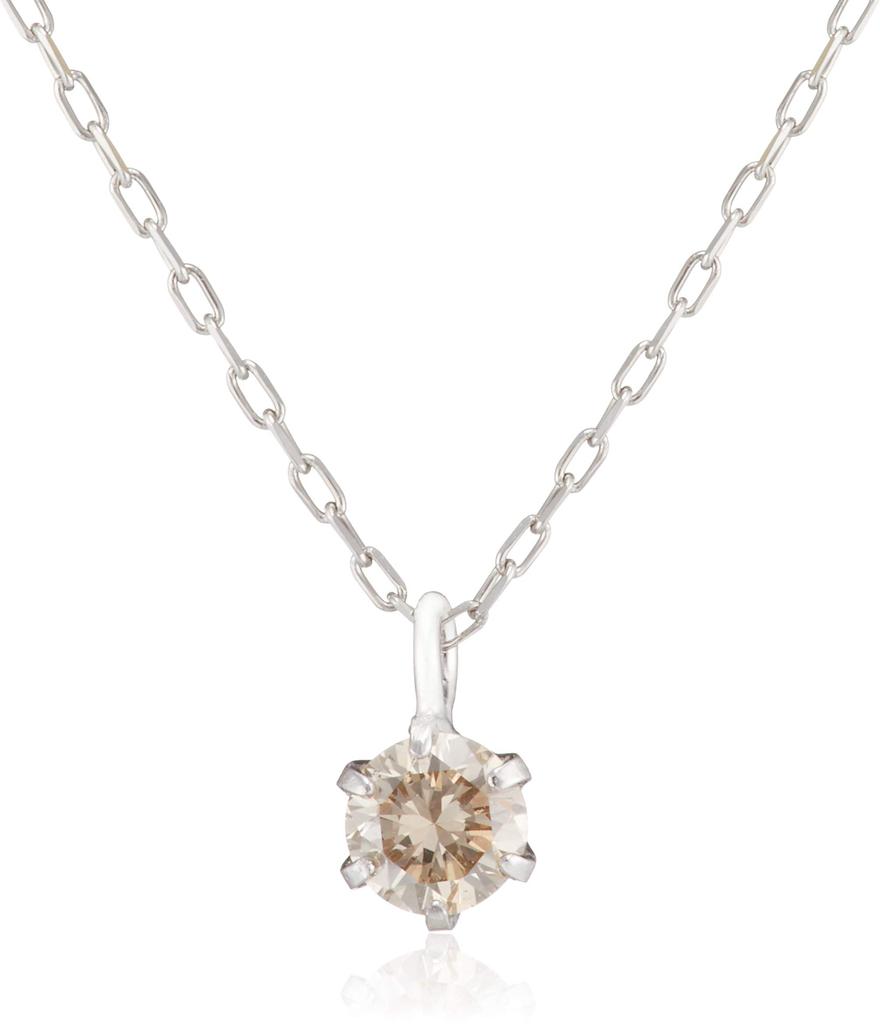 Estelle Platinum Champagne Diamond Necklace (0.1ct) 0442-0001-0020-0000 (Web Exclusive)