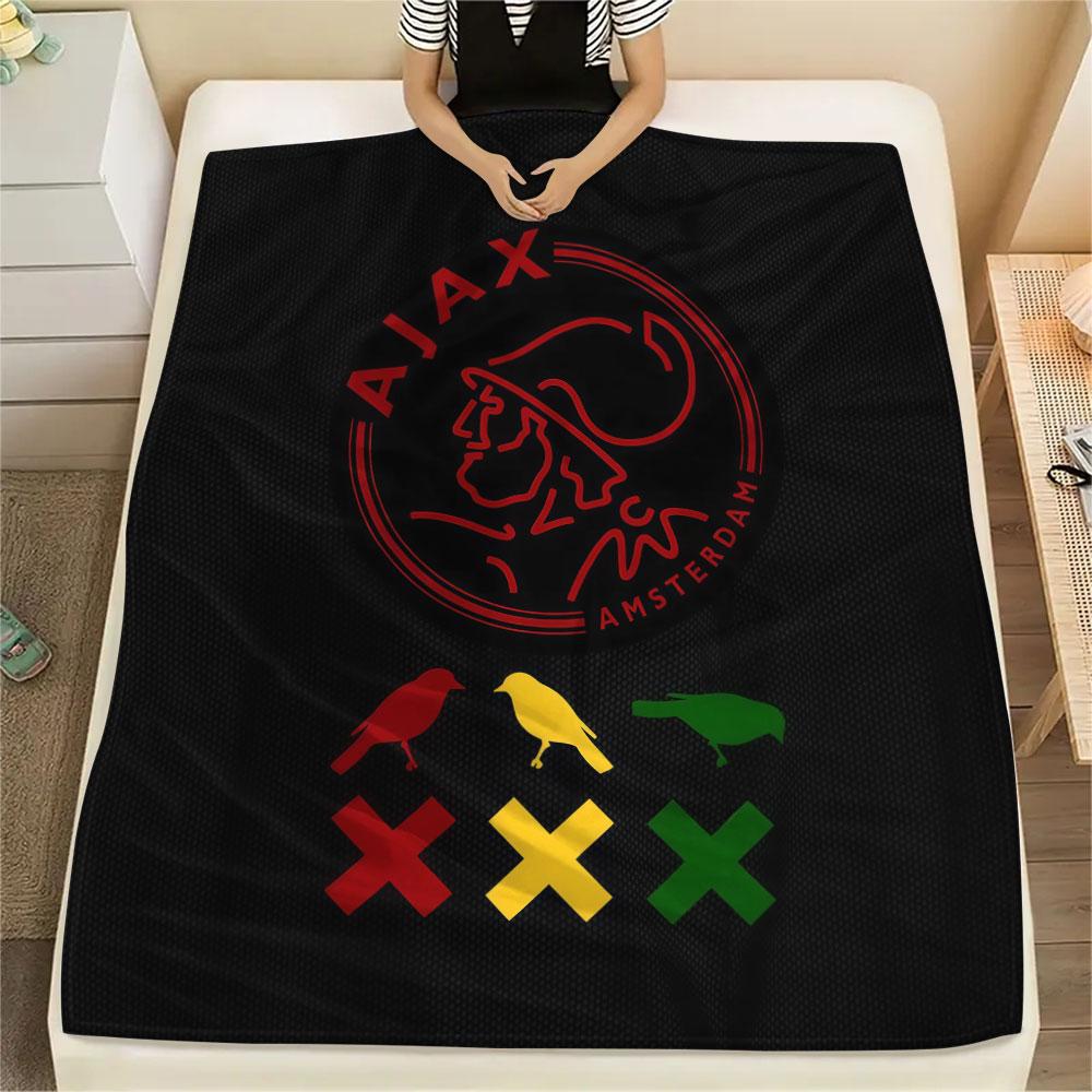 1PC AFC Ajax Patterned Flannel Blanket Suitable For All Seasons for Home Decor Warmth and Comfort Gifts Holiday Present