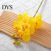 Fake Floral Decoration Artificial Moth Orchids with Stem Realistic 5 Head Phalaenopsis Flower Indoor Decor Flowers Home Office Table Centerpiece Faux