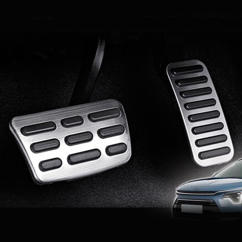 Fit For Kia Niro   Car Accessories Car Brake Foot Pedal Pedals Pad Cover Trim Aluminum Alloy Rubber 2PCS