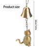 Bronze Finish Kitten Shape Wind Chimes with Durability Nylon Cords Perfect Gift for Kitten Lover Home Decoration