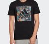 adidas T Shirts Men's Black Crew Neck Moderate Straight Fit FN1753