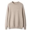 Crew neck cashmere sweater knitted soft waxy cashmere sweater solid color warm