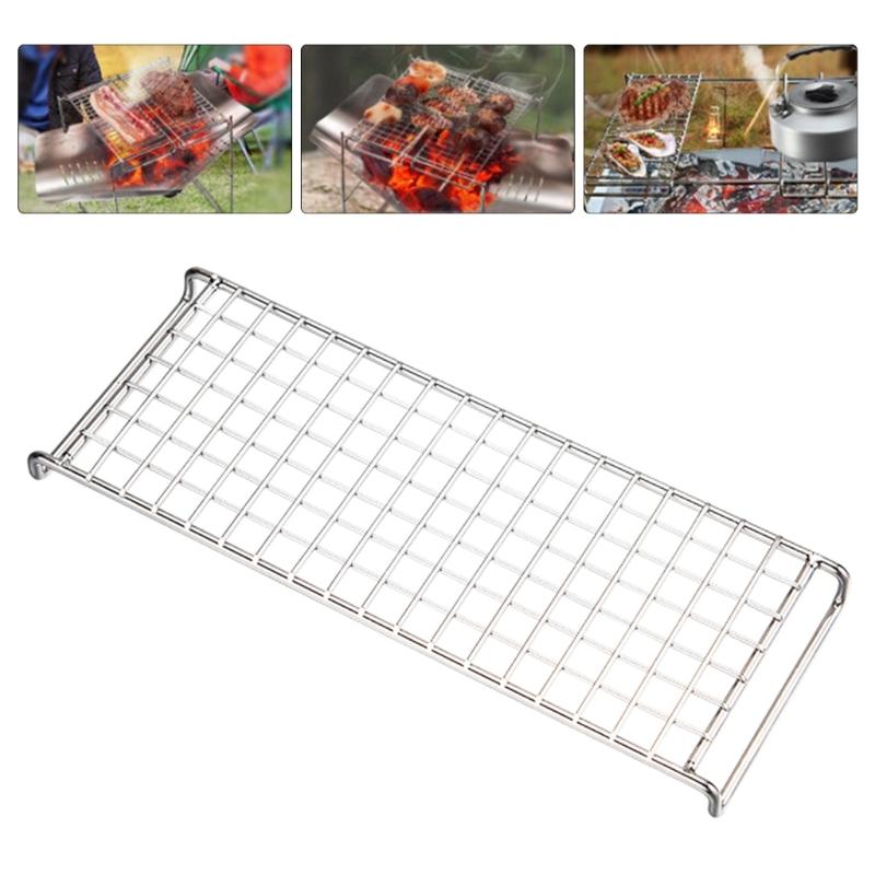 Stainless Steel Wire Oven Grills Sheet Meshes Rack Grills Net Meshes Rack for Camping and Beach Parties