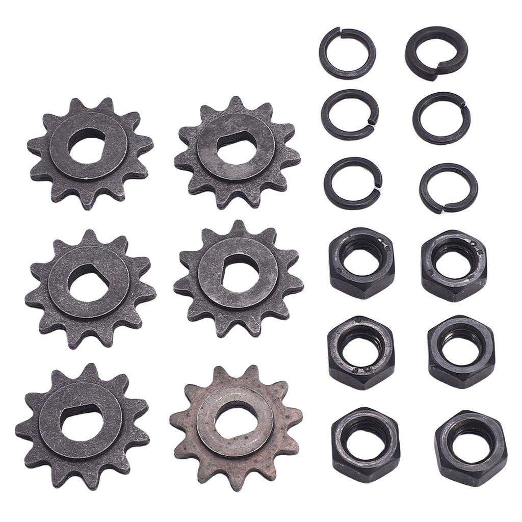 25H Chain Motor Sprocket 10mm Inner Diameter High Strength Metal Motor Sprocket with D Hole Nut and Spring