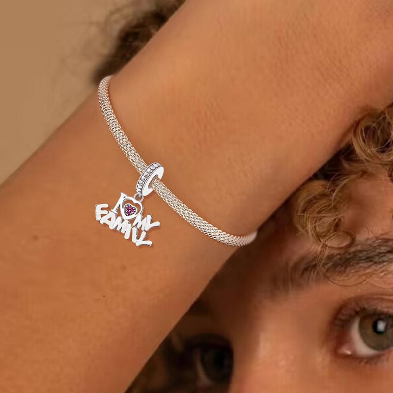 Copper Pink Love Heart Series Diy Charms Beads Fit Bracelet Necklace Making Gift Of High Quality Luxury Jewelry