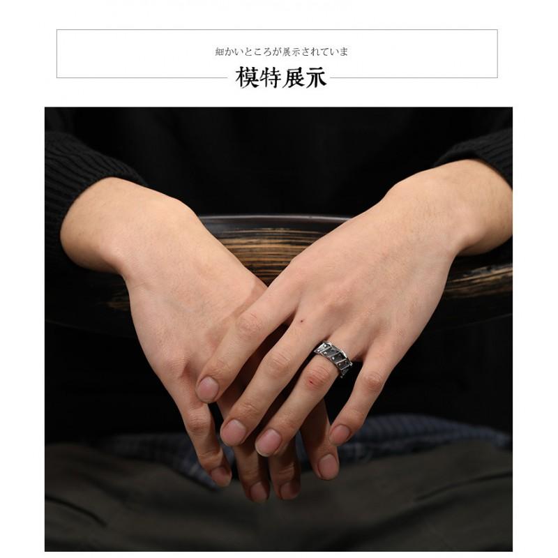 Adjustable Gear Ring Men Women Vintage Steampunk Style Plated Open Band Geometric Texture Finger