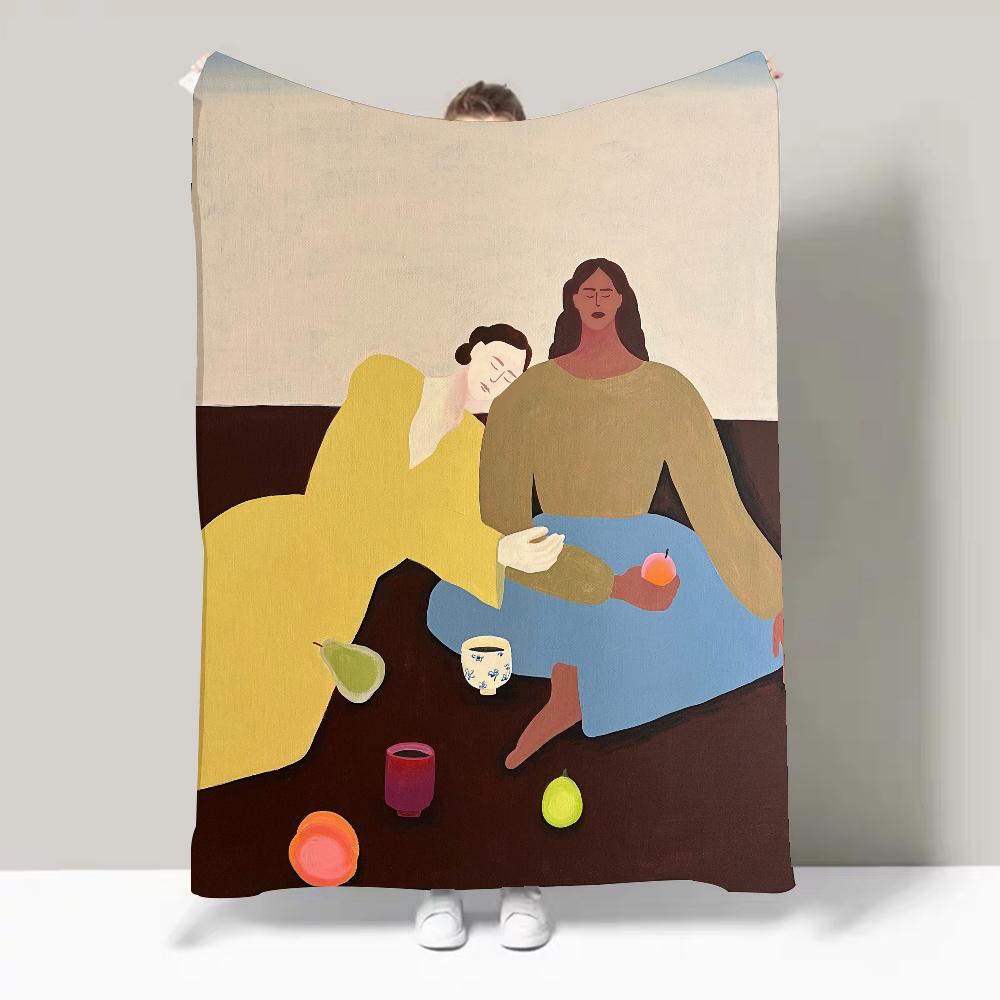 Sandra Poliakov Abstract Lines art Blanket Design Lightweight  For Dorms, Naps, Living Room, Office,Sofa,All-Season