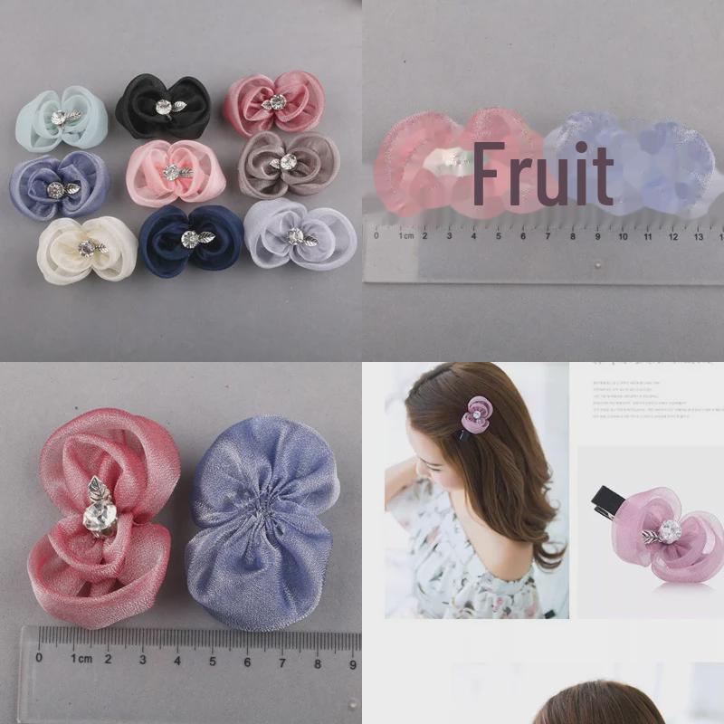 Frühlings-Haar- und Schuhblumen-Accessoires – handgefertigte Blumen aus Wolkengarn für Haarnadeln und Kleidungsdekor für Mädchen
