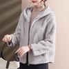 Elegant Women's Faux Mink Velvet Winter Coat