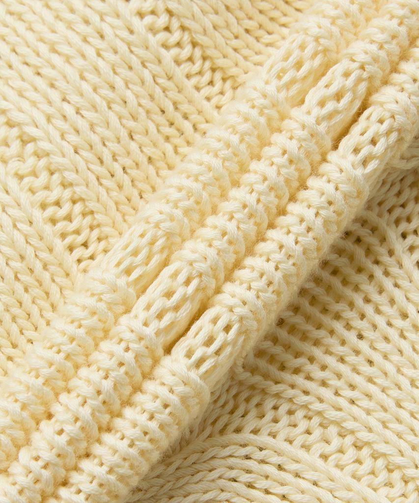 POLO RALPH LAUREN Cable Knit Cotton V-Neck Sweater - Natural