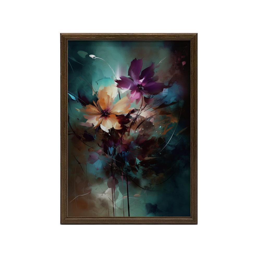 Kwiaty Nocy Kwiaty Nocy, 70X100 Cm, Rama Aluminiowa Czarna, Papier Matowy 230 Gsm