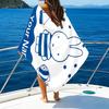 1pc Miffy3 Beach Towel with Custom Name, Beach/Swimming/Bath/Picnic/Camping Towel, Suitable for Seaside Beaches