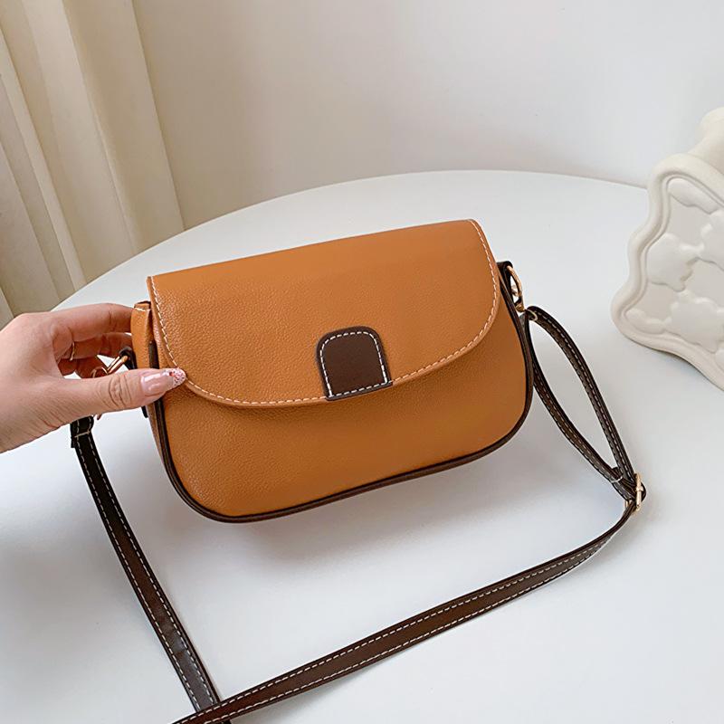 

All-matching Crossbody Bag for Women Vintage PU Leather Bag Small Flap Bag Ladies Multicolor Shoulder Bag