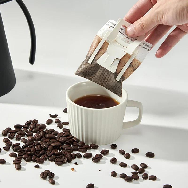 30/50/100Pc Coffee Filters Disposable Coffee Fliter Bags Portable Hanging Ear Style Filters Eco-Friendly Paper Bag Coffee Making