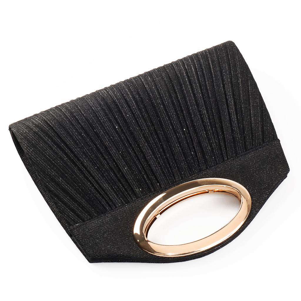 Ladylike Pleated Handbag Small Clutch Romantic Wedding Crossbody Evening Banquet Bag for Women