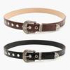 Heavy Industry Carved Alloy Three Piece Set Women's Belt Versatile Jeans Belt Retro Style Stone Patterned Belt for Women
