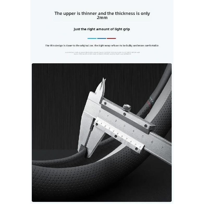 Nappa Leather Steering Wheel Covers,Universal Non-Slip Car Steering Wheel Cover,All Seasons Auto Steering Wheel Protector