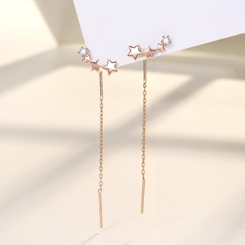 Star Tassel Earline Women's Simple Fashion Temperament Niche Long Tassel Earrings Women