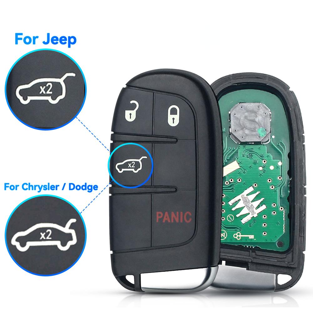 KEYYOU 433MHZ Smart Remote Key for DODGE Journey Durango JEEP Grand Cherokee Chrysler Keyless-go Proximity FCC ID M3N-40821302