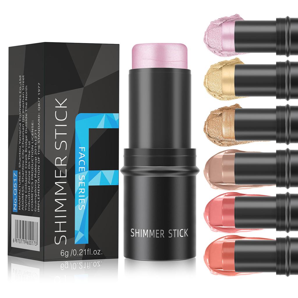 3-in-1 Natural Glow Makeup Stick | Creamy Blush, Bronzer & Soft Highlighter | Hydrating Formula, Non-Greasy Feel for All-Day Wear On Cheeks