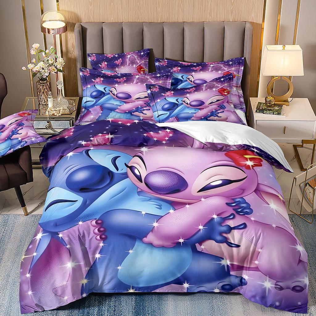 Digital Printing Three-Piece Cute Cartoon Quilt Cover 3D Bed Kit