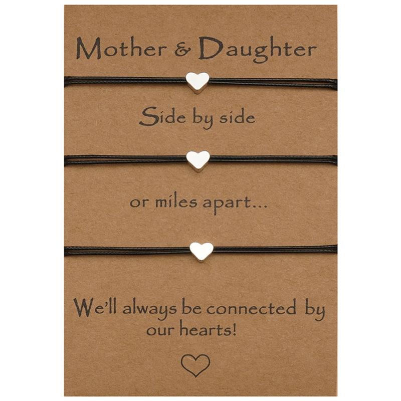 Bff Matching Bracelet for 2/3 Relationship Bracelets with Heart Charm Pendant for Creative Jewelry for Best Friends Coup