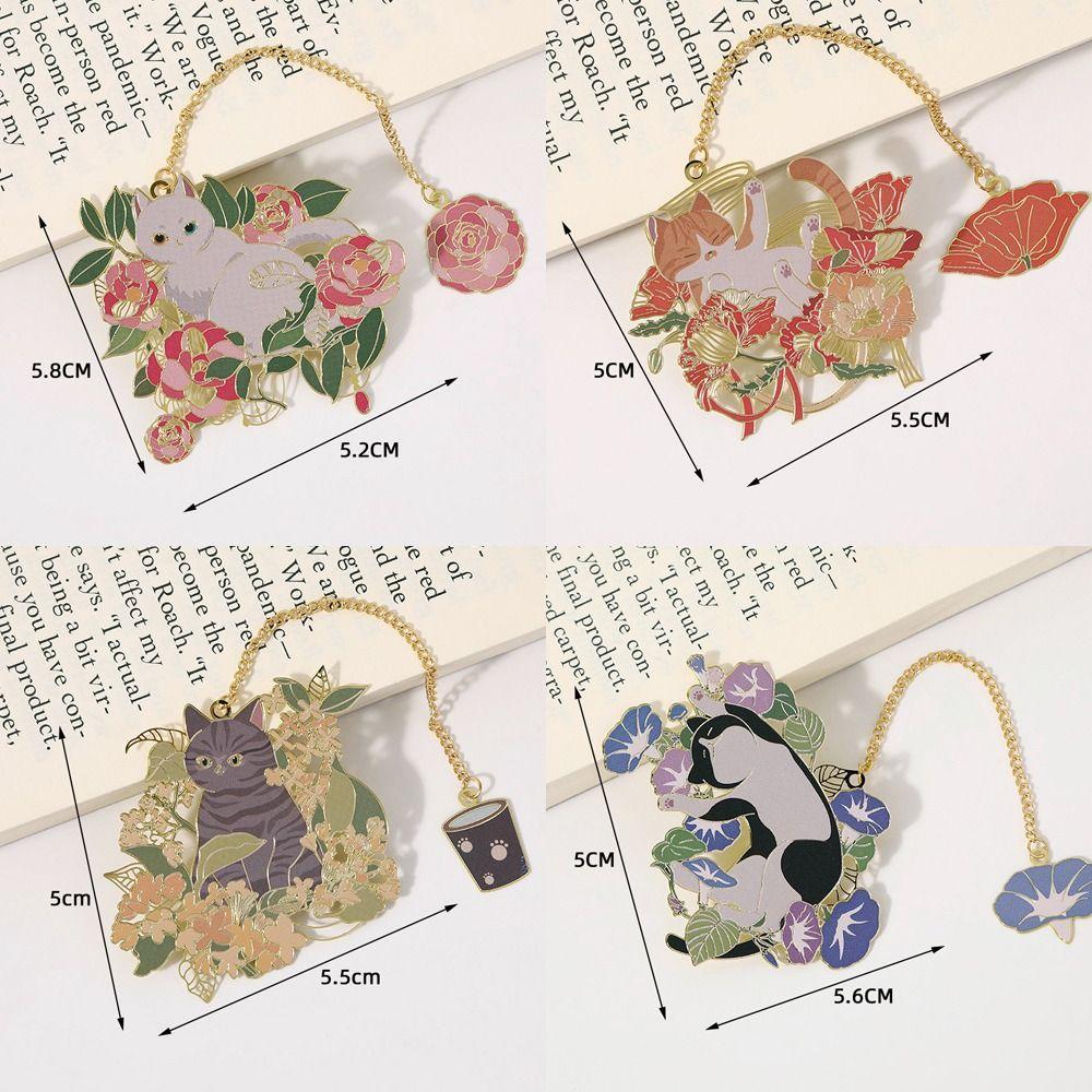 Metal Hollow Bookmark 3D Book Clip Retro Metal Bookmark  Student
