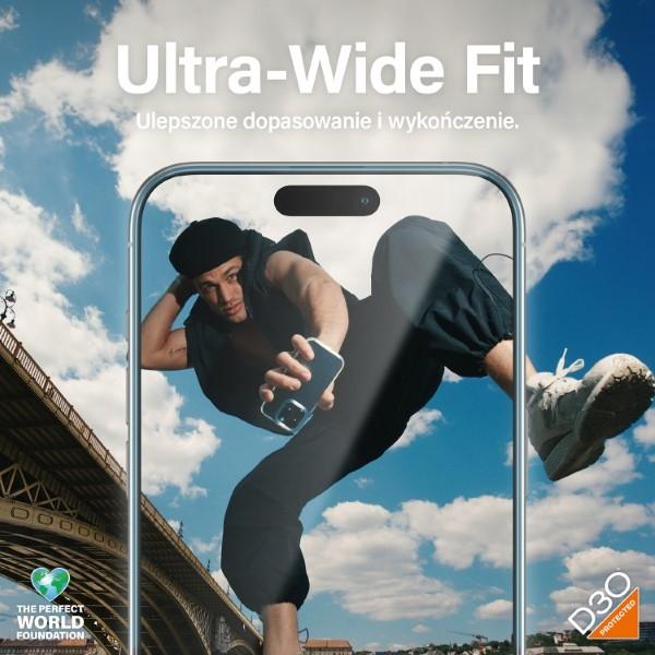 PanzerGlass Matrix D3O UWF iPhone 15 ProMax 6.7" Ultra-Wide-Fit rPET Screen Protection Easy Aligner Included 2820 hybryda