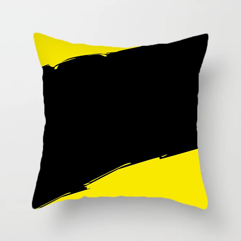 Home Decor Yellow Geometric Pattern Decorative Pillowcase    Sofa Cushion Cover