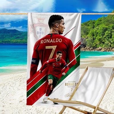 Beach Towel with Cristiano Ronaldo Pattern - Soft,absorbent,machine Washable Lightweight&Modern,swimming,Travel Essentials