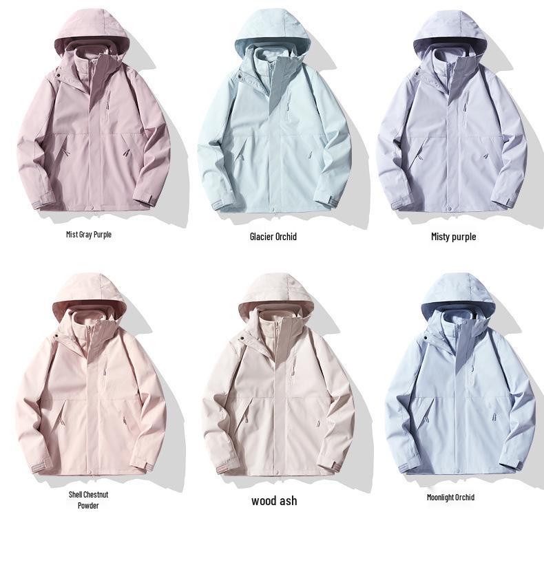 Camel Women's 3-in-1 Windproof Waterproof Mountaineering Jacket for Early Spring