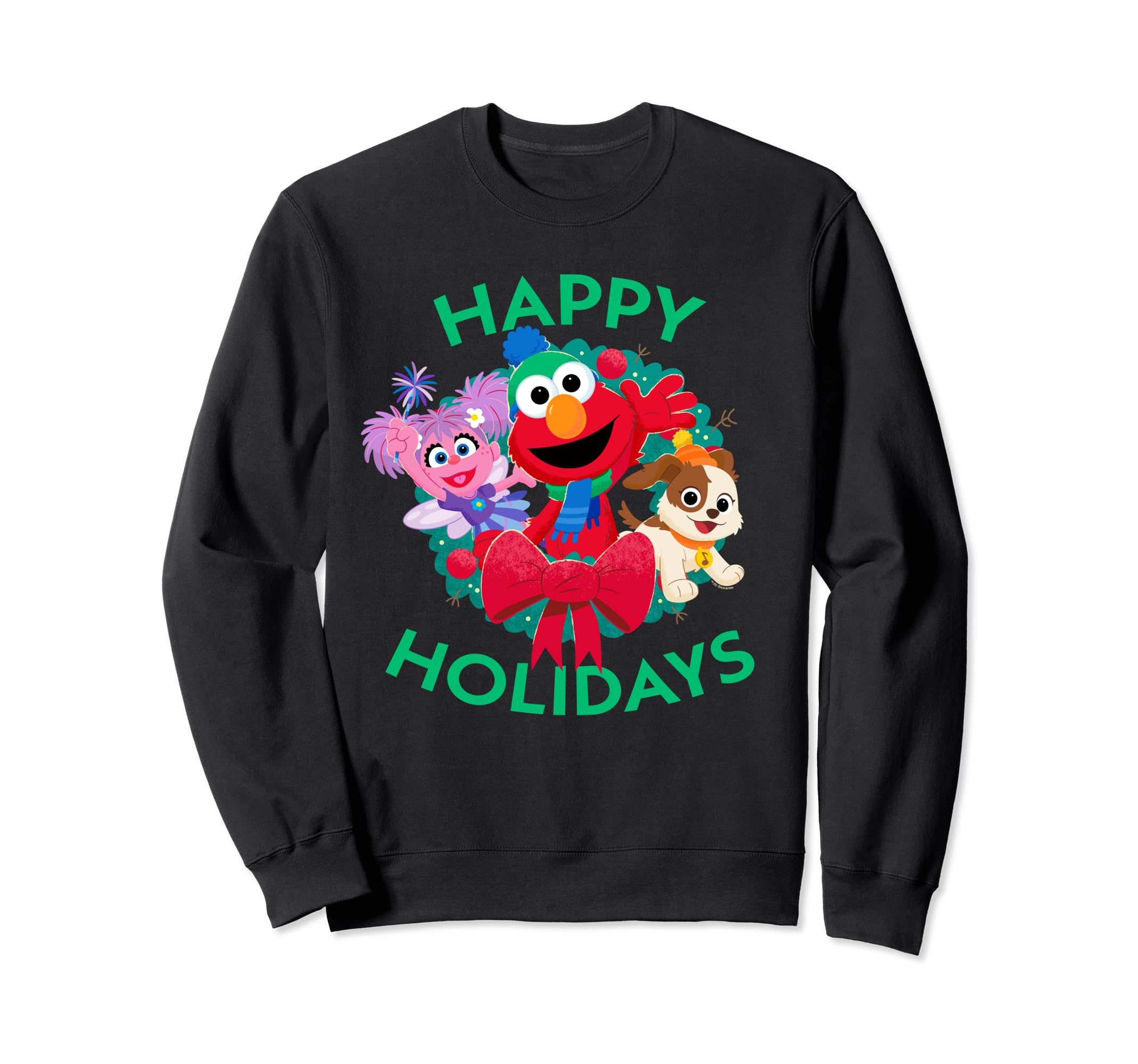 

Sesame Street Happy Holidays Christmas Wreath Sweatshirt