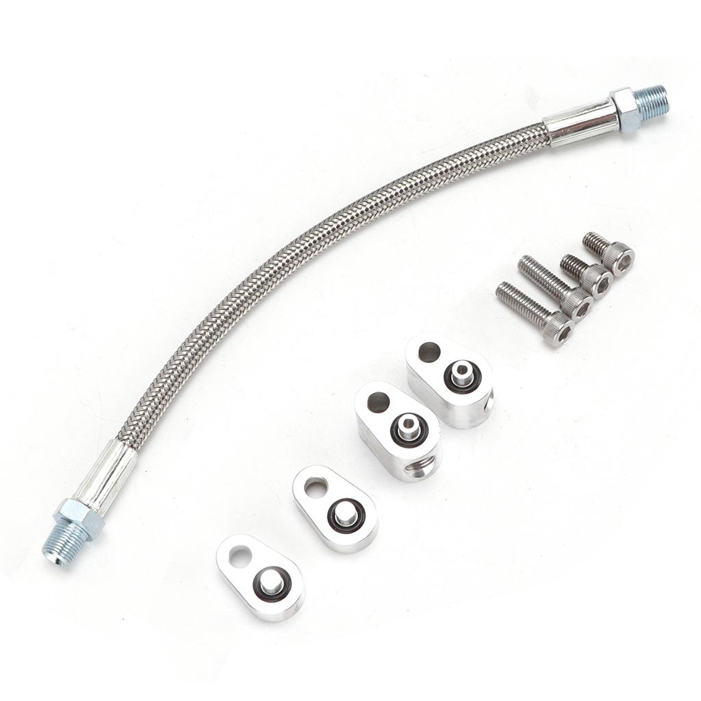 Cylinder Head Coolant Steam Port Crossover Hose Kit Replacement for GM LS Series Engines