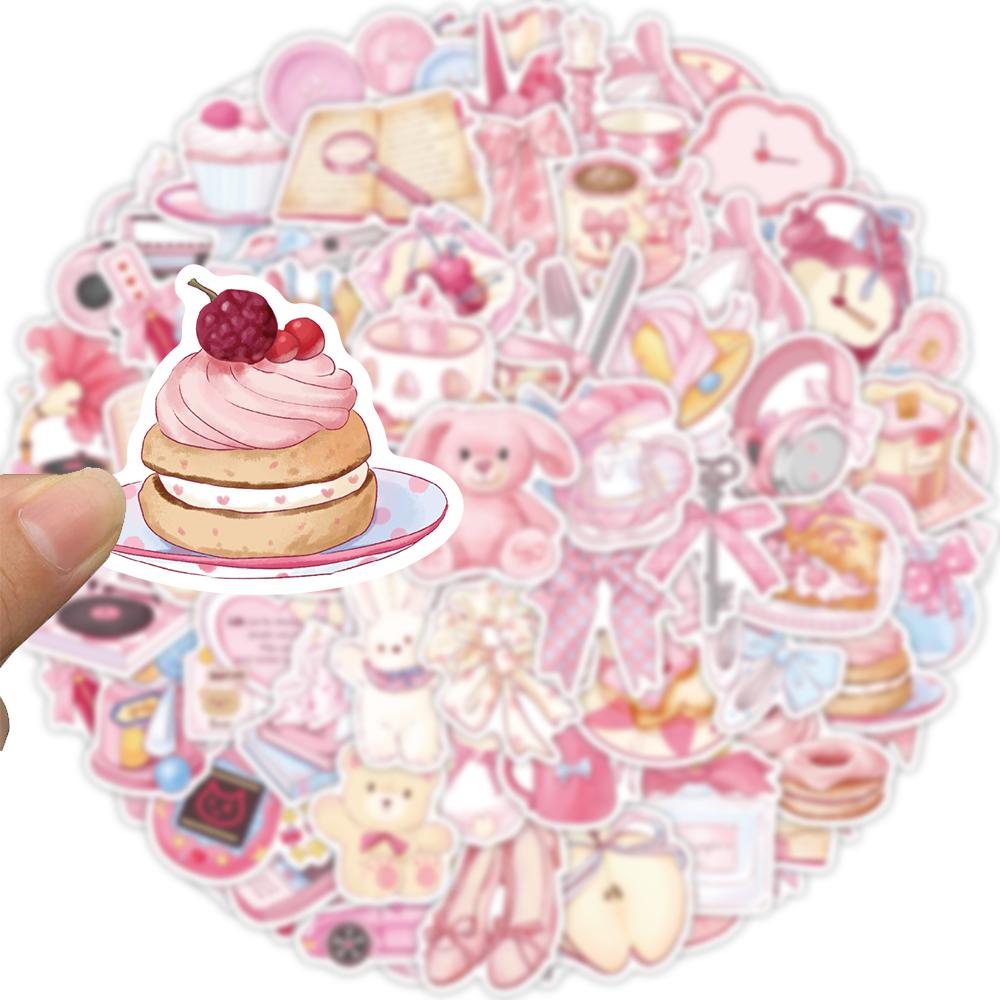 50PC Cartoon Pink Story Graffiti Stickers Dynamic Decoration Stickers Luggage Laptop DIY Skateboard Waterproof Stickers