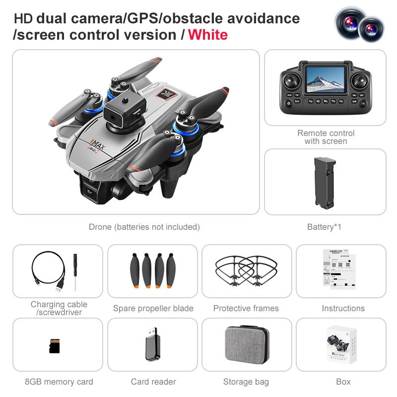 Novo K812 Max Drone GPS 4K Profissional HD Câmeras Duplas 5G WIFI Sem Escovas Desvio de Obstáculos Tela FPV Quadcopter Dobrável Brinquedos