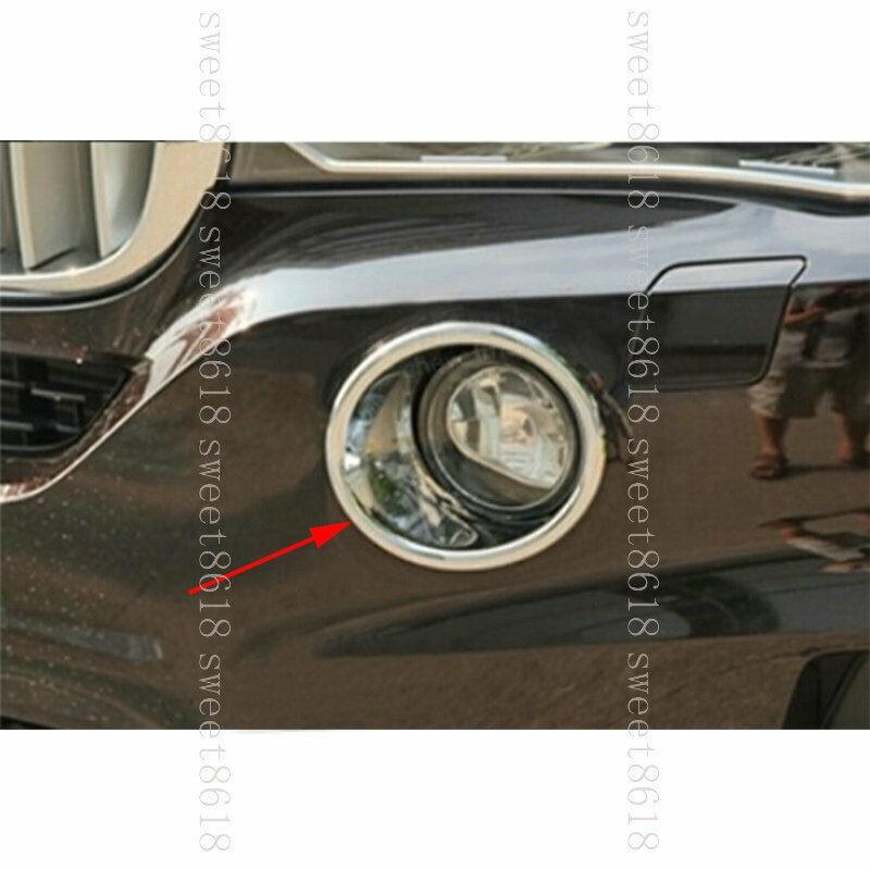 For BMW X5 F15 2014-2018 Car Front Fog Light Lamp Cover Ring Decorate Trim 2PCS