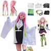 Anime Demon Slayer Kimetsu No Yaiba Kanroji Mitsuri Cosplay Kostüm Damen Sexy Kimono Kleid Perücke