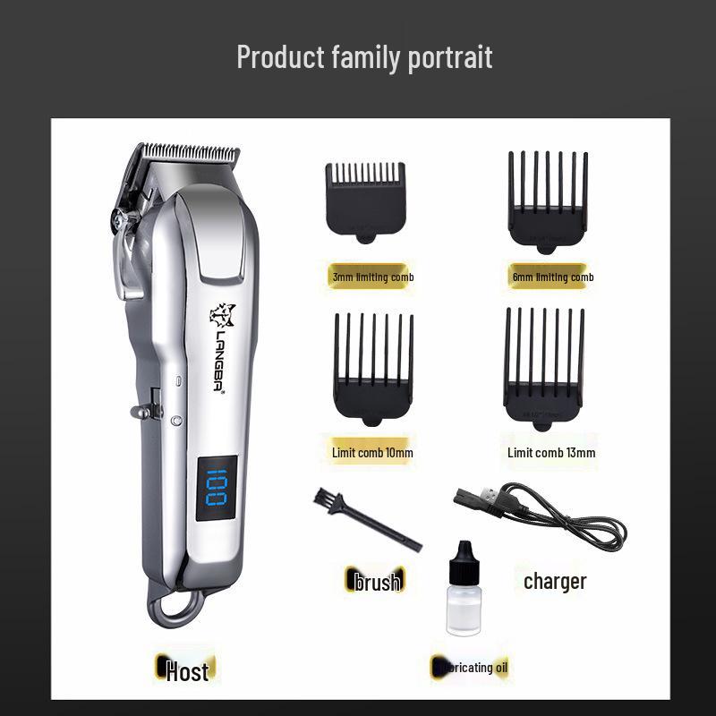 Wolf King Rechargeable Pet Hair Clipper - Electric Trimmer for Dogs & Cats