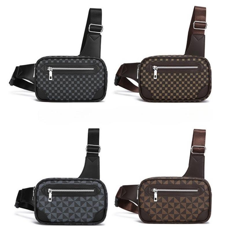 Men's Chest Bag, Color-blocking Single-shoulder Bag, Casual, Trendy and Fashionable, Large-capacity Crossbody Bag